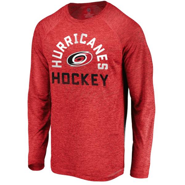 NHL Men's Carolina Hurricanes Breezer Red Long Sleeve Shirt