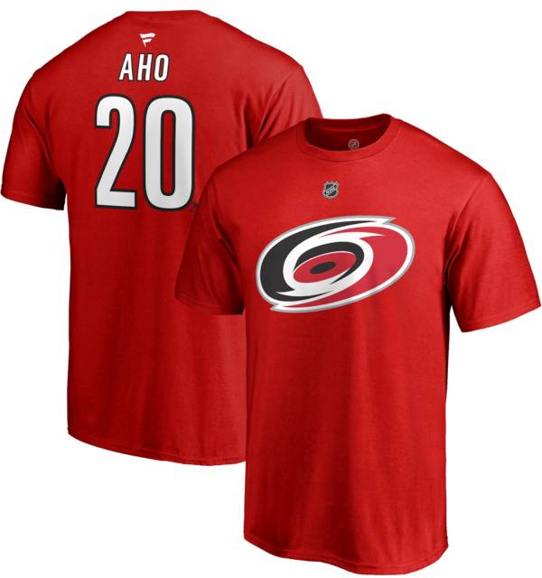 NHL Men's Carolina Hurricanes Sebastian Aho #20 Red Player T-Shirt