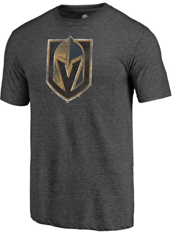 NHL Men's Vegas Golden Knights Grey Logo Tri-Blend T-Shirt