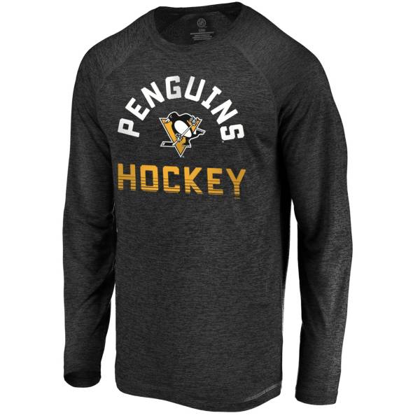 NHL Men's Pittsburgh Penguins Breezer Black Long Sleeve Shirt