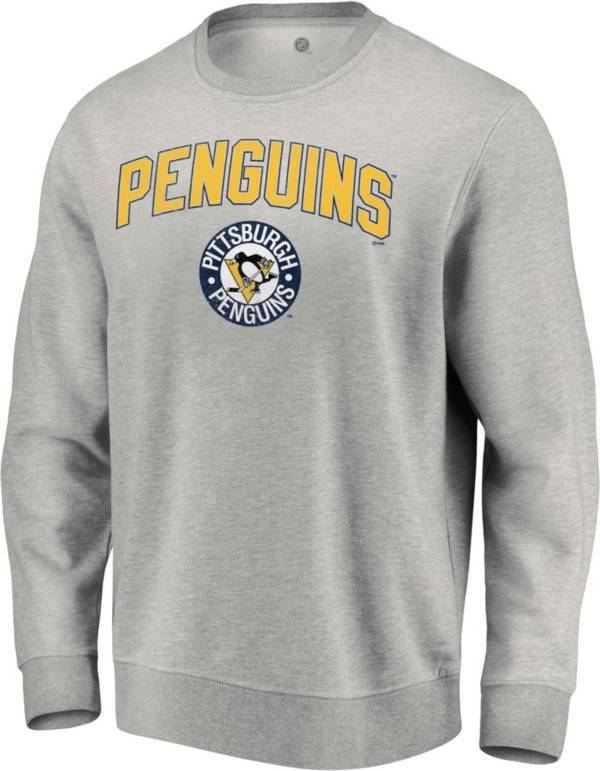 NHL Men's Pittsburgh Penguins Grey Vintage Crew Sweatshirt