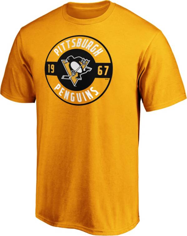 NHL Men's Pittsburgh Penguins Yellow Circle T-Shirt