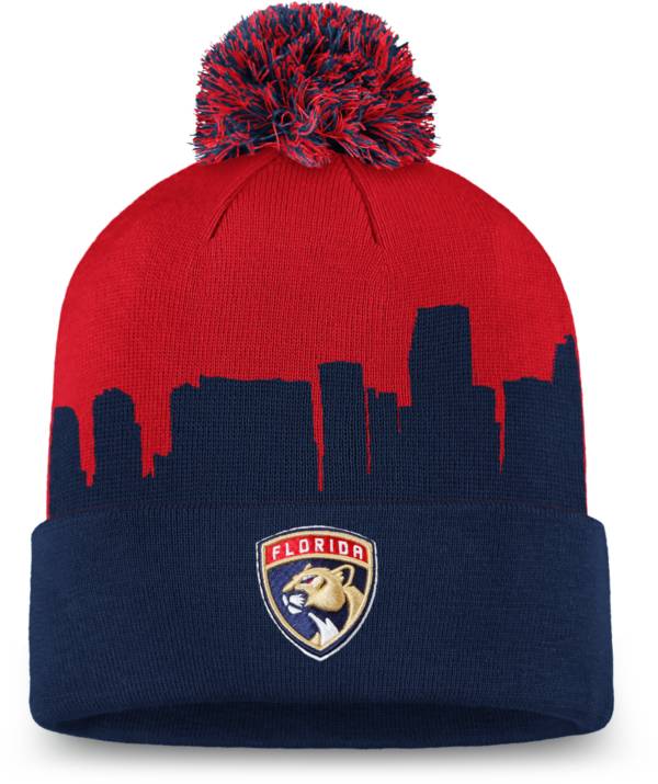 NHL Men's Florida Panthers Hometown Red Pom Knit Beanie