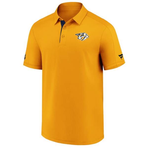 NHL Men's Nashville Predators Travel Yellow Polo