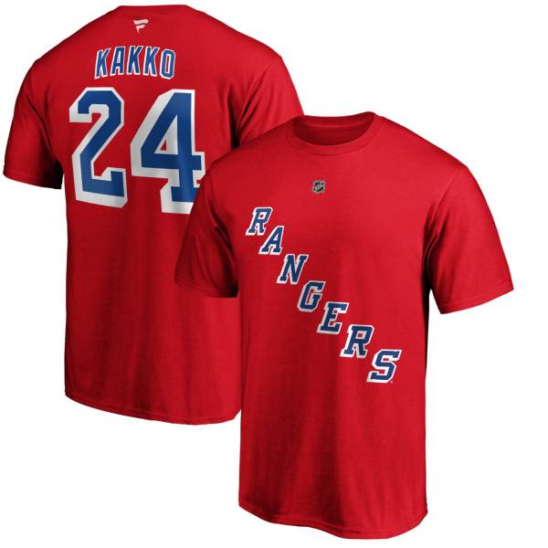 NHL Men's New York Rangers Kaapo Kakko #24 Black Player T-Shirt