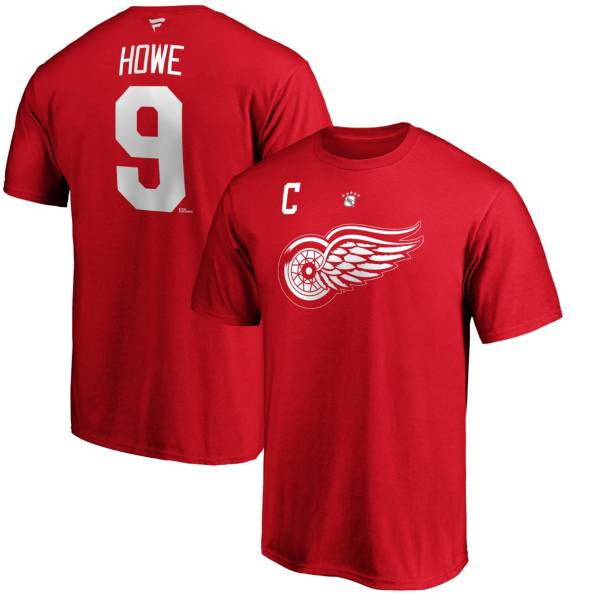 NHL Men's Detroit Red Wings Gordie Howe #9 Red Player T-Shirt