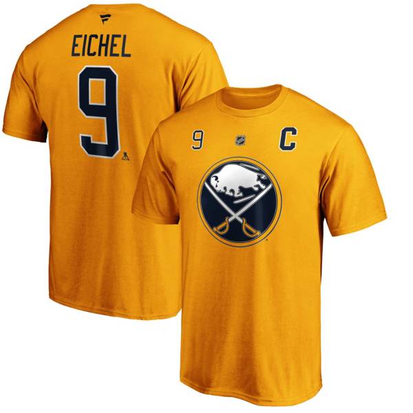 NHL Men's Buffalo Sabres Jack Eichel #9 Yellow Player T-Shirt