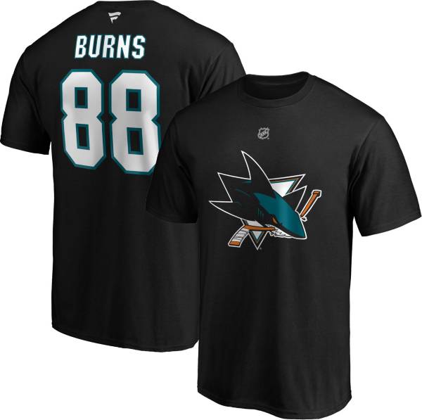 NHL Men's San Jose Sharks Brent Burns #88 Black Player T-Shirt