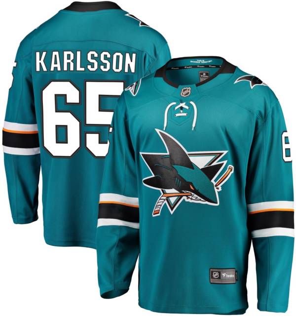 NHL Men's San Jose Sharks Erik Karlsson #65 Breakaway Home Replica Jersey
