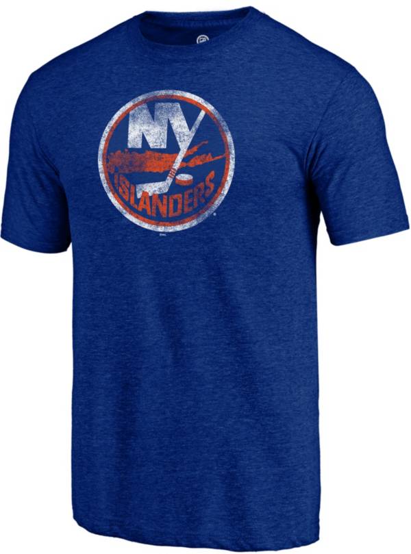 NHL Men's New York Islanders Logo Tri-Blend Royal T-Shirt