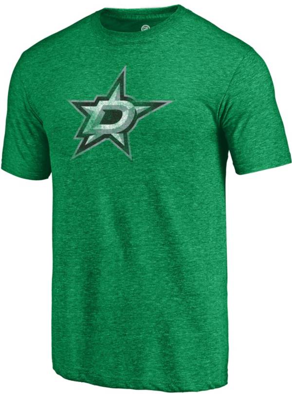 NHL Men's Dallas Stars Green Logo Tri-Blend T-Shirt