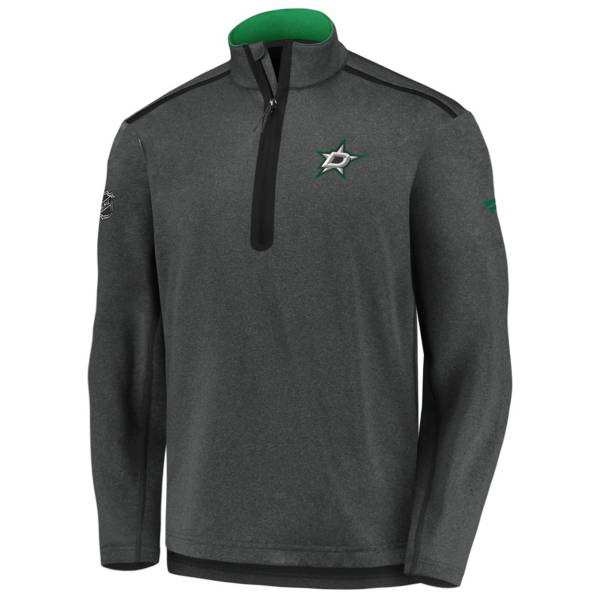 NHL Men's Dallas Stars Authentic Pro Gray Quarter-Zip Pullover