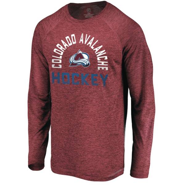 NHL Men's Colorado Avalanche Breezer Maroon Long Sleeve Shirt