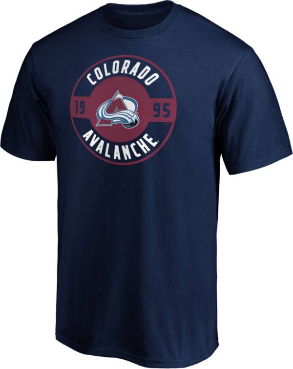 NHL Men's Colorado Avalanche Navy Circle T-Shirt