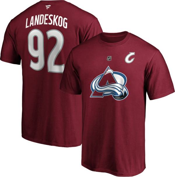 NHL Men's Colorado Avalanche Gabriel Landeskog #92 Red Player T-Shirt