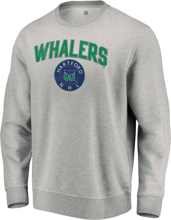 NHL Men's Hartford Whalers Grey Vintage Crew Sweatshirt