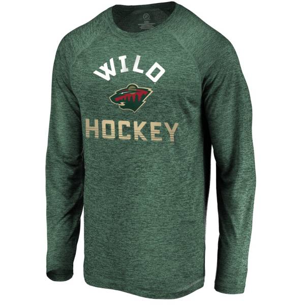 NHL Men's Minnesota Wild Breezer Green Long Sleeve Shirt