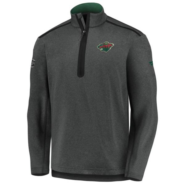 NHL Men's Minnesota Wild Authentic Pro Gray Quarter-Zip Pullover product image