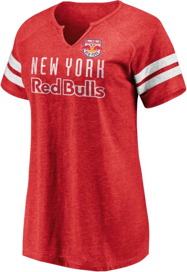 MLS Women's New York Red Bulls Red Notch Neck T-Shirt