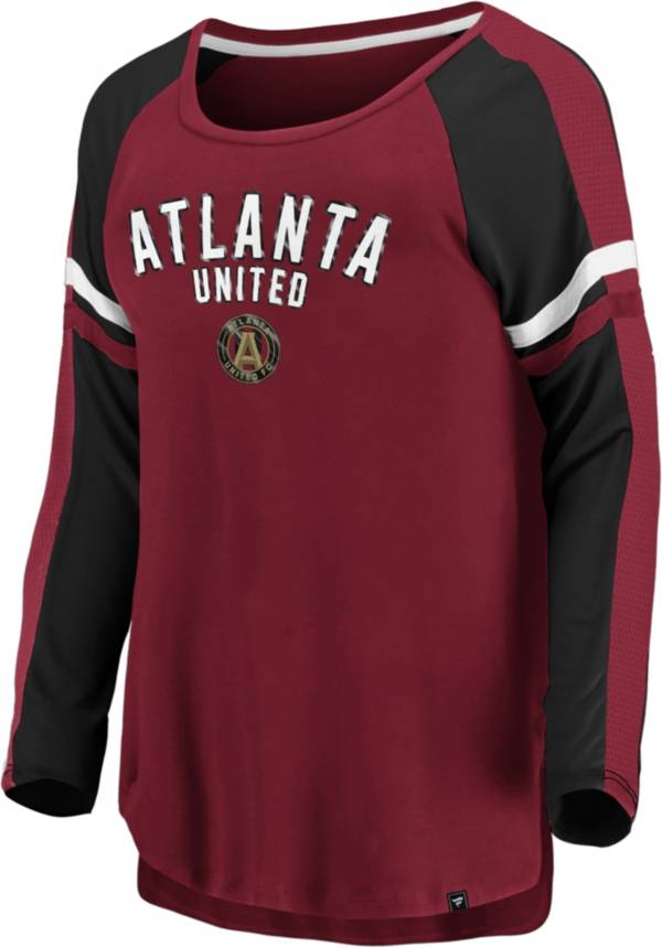 MLS Women's Atlanta United Blocked Red Long Sleeve Shirt