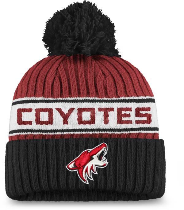 NHL Women's Arizona Coyotes Authentic Pro Maroon Pom Knit Beanie