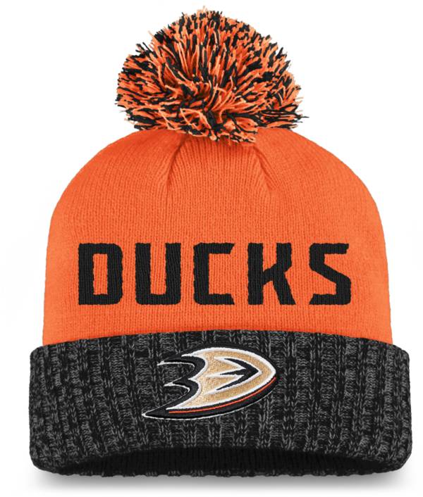 NHL Women's Anaheim Ducks Black Pom Knit Beanie