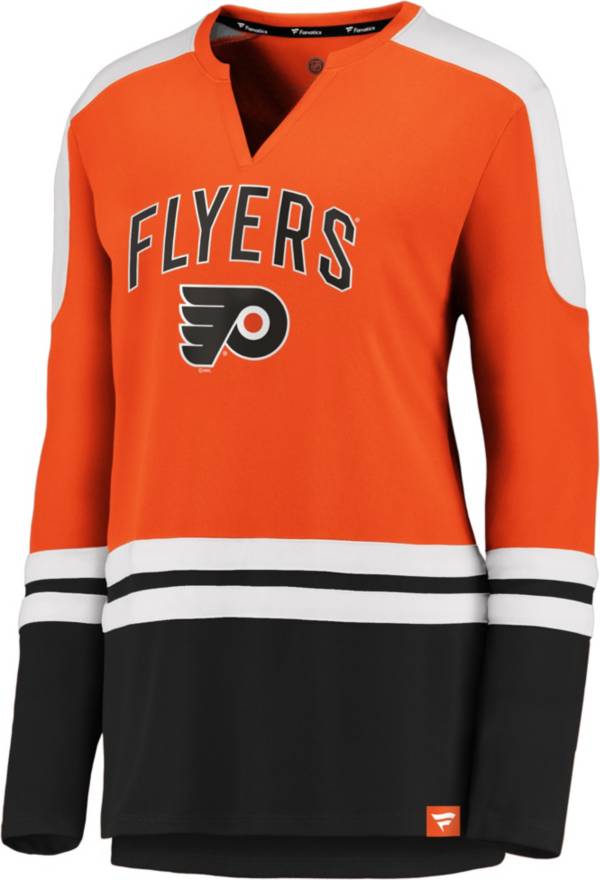 NHL Women's Philadelphia Flyers Slapshot Orange Long Sleeve T-Shirt