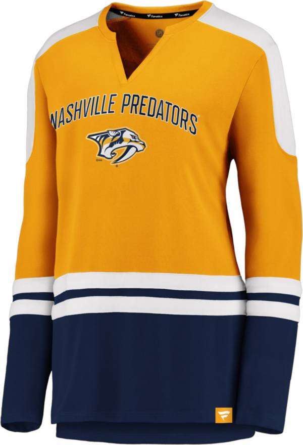 NHL Women's Nashville Predators Slapshot Yellow Long Sleeve T-Shirt product image