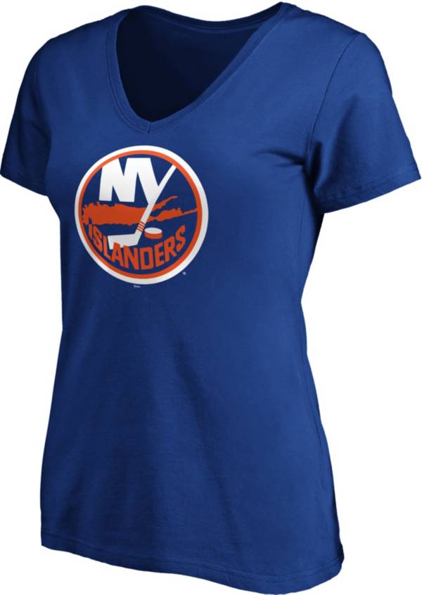 NHL Women's New York Islanders Primary Logo Royal V-Neck T-Shirt