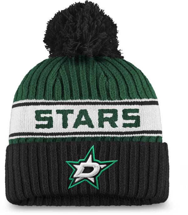 NHL Women's Dallas Stars Authentic Pro Green Pom Knit Beanie