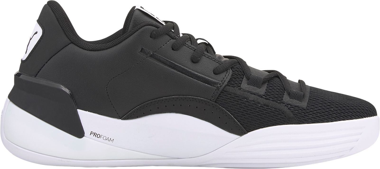 white and black puma basketball shoes