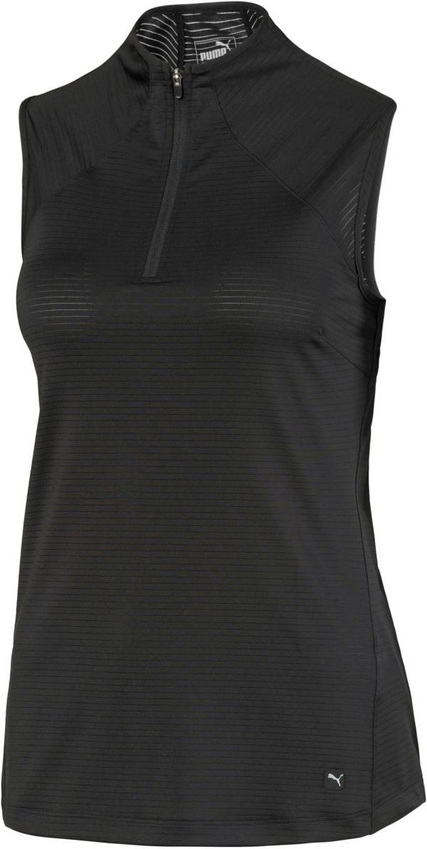 PUMA Women's Daily Mock Sleeveless Golf Polo