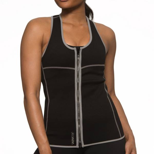 SaunaTek Womens Neoprene Sauna Sweat Suit Vest for Weight Loss and Body Shaping