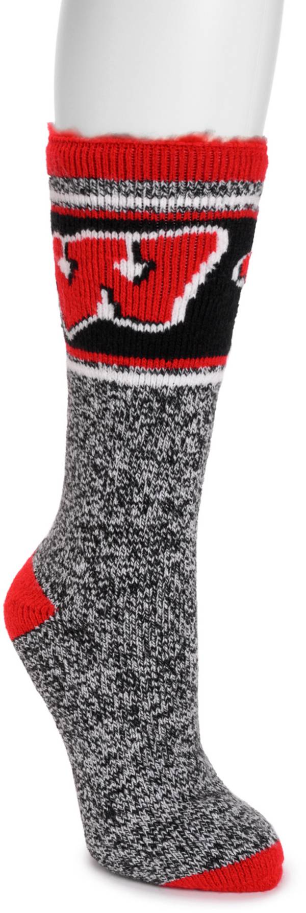MUK LUKS Game Day Women's Wisconsin Badgers Thermal Socks