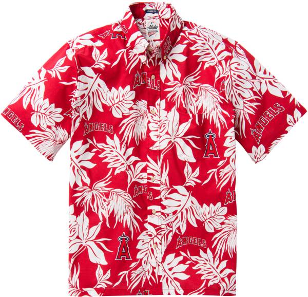 Reyn Spooner Men's Los Angeles Angels Red Aloha Button-Down Shirt