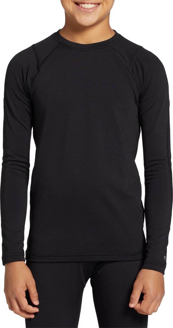 DSG Boys' Cold Weather Compression Crew Long Sleeve Shirt