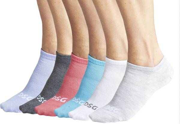 DSG Girls' Lightweight Low Cut Socks Multicolor 6 Pack