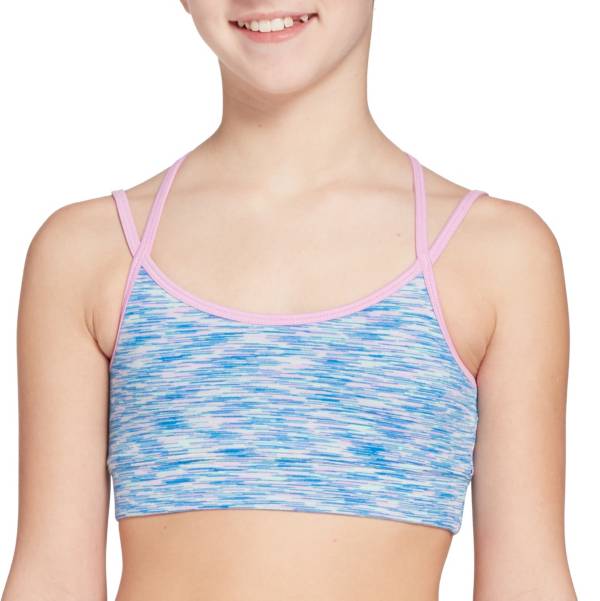 DSG Girls' Heather Performance Strappy Sports Bra