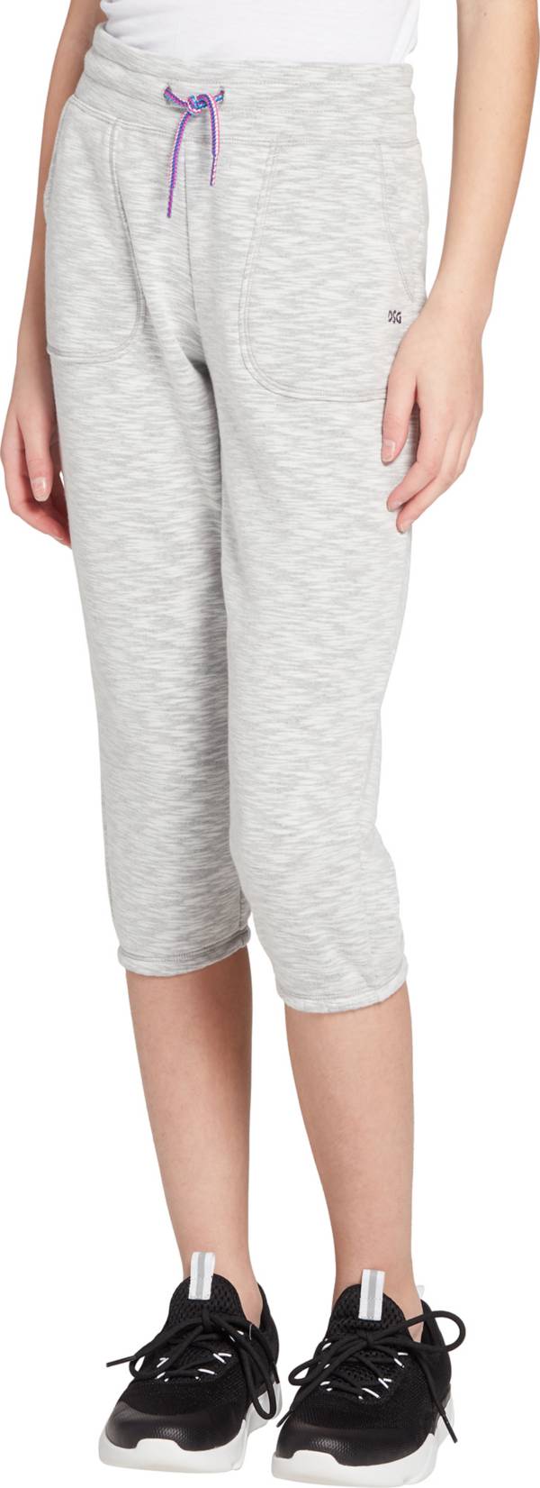 DSG Girls' Slub Cotton Fleece Capris