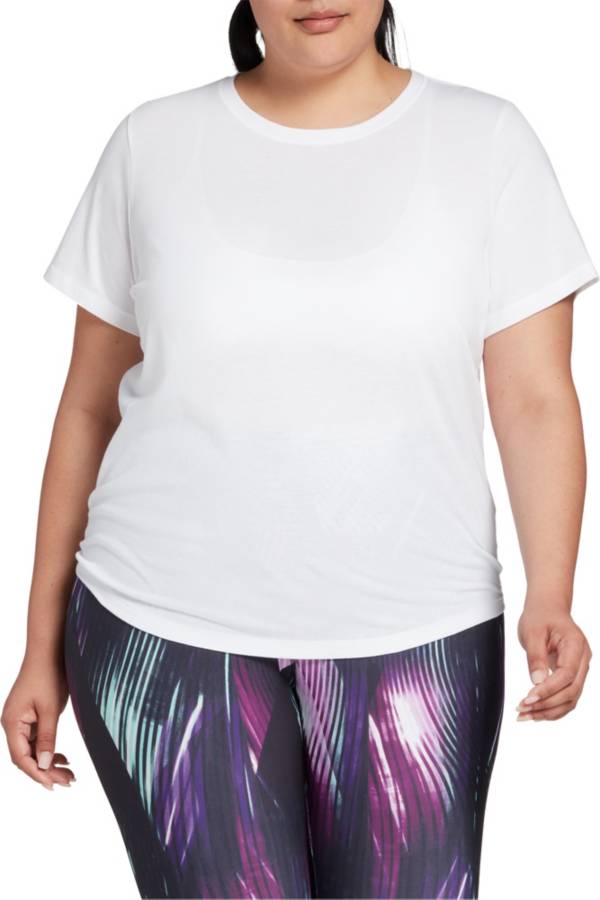 DSG Women's Plus Size Performance Split Back Cotton T-Shirt