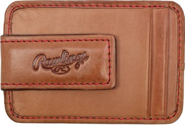 Rawlings Baseball Stitch Leather Front Pocket Magnetic Wallet