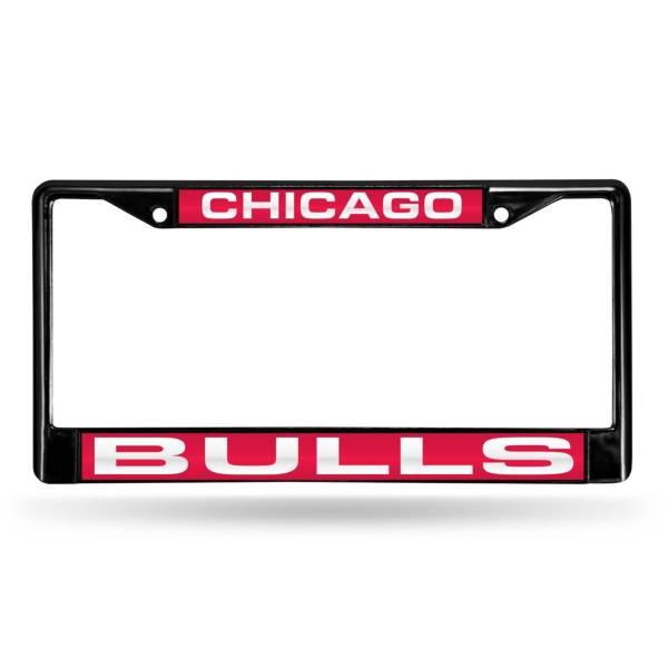 Rico Chicago Bulls Black Laser Chrome License Plate Frame