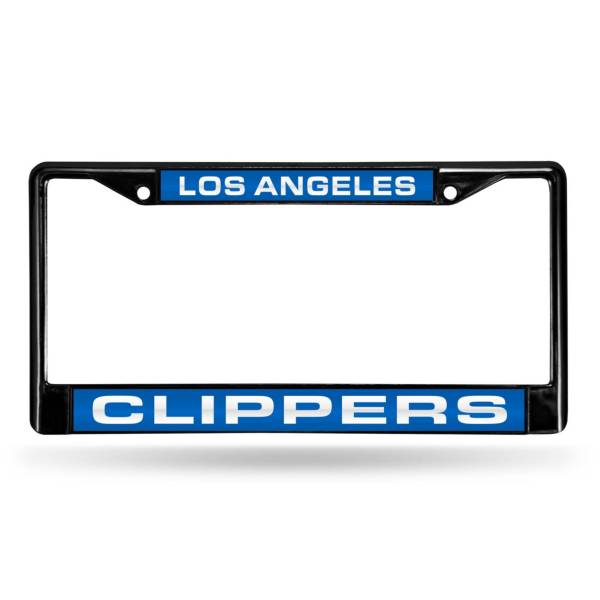 Rico Los Angeles Clippers Black Laser Chrome License Plate Frame