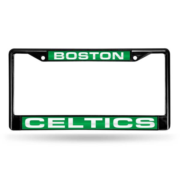 Rico Boston Celtics Black Laser Chrome License Plate Frame