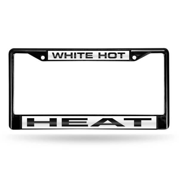 Rico Miami Heat Black Laser Chrome License Plate Frame