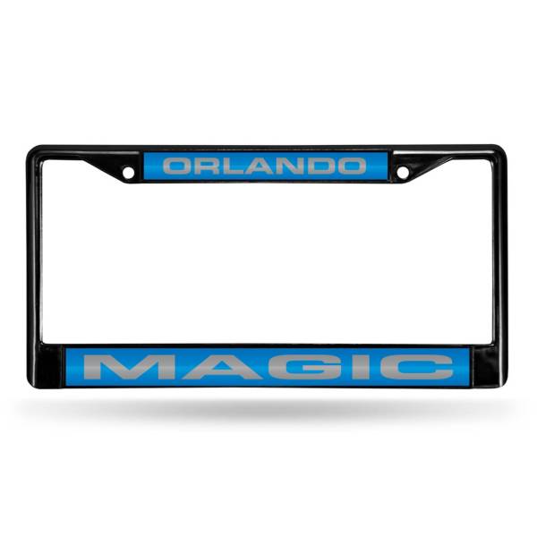 Rico Orlando Magic Black Laser Chrome License Plate Frame