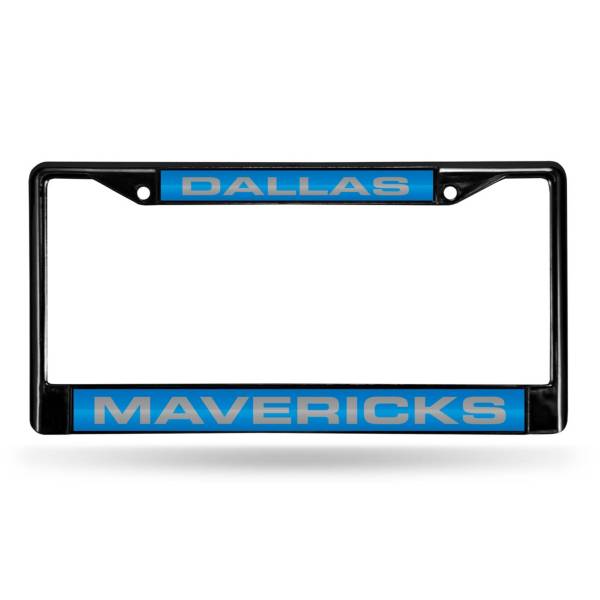 Rico Dallas Mavericks Black Laser Chrome License Plate Frame