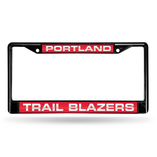 Rico Portland Trail Blazers Black Laser Chrome License Plate Frame