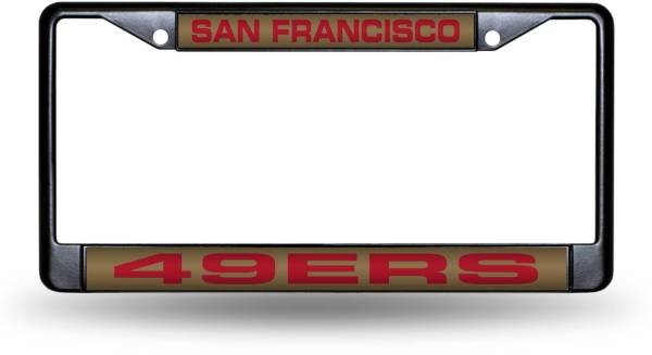 Rico San Francisco 49ers Black Laser Chrome License Plate Frame
