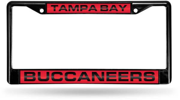 Rico Tampa Bay Buccaneers Black Laser Chrome License Plate Frame product image